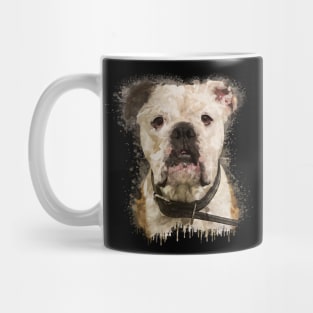 Bulldog face watercolor Mug